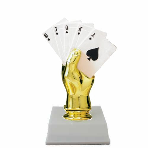 Texas Holdem Poker Award Trophy Resin Free Engraving. 