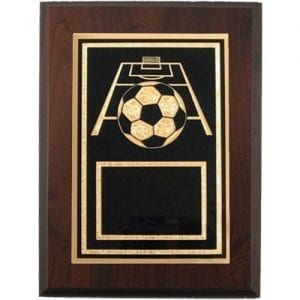 Soccer Plaque with Black Plate