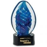 Oval Swirl Art Glass Award