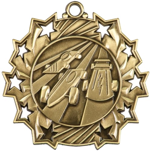 Ten Star Pinewood Derby Medals