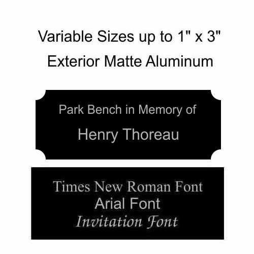 Engraved Aluminum Plates Rated Exterior