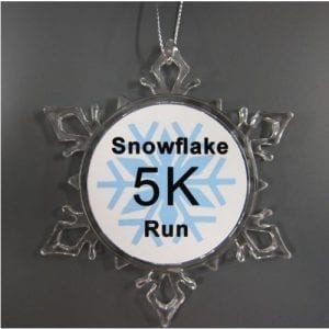 Clear Snowflake Tree Ornaments with Insert