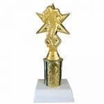 Football Trophy with Star Figure and Column