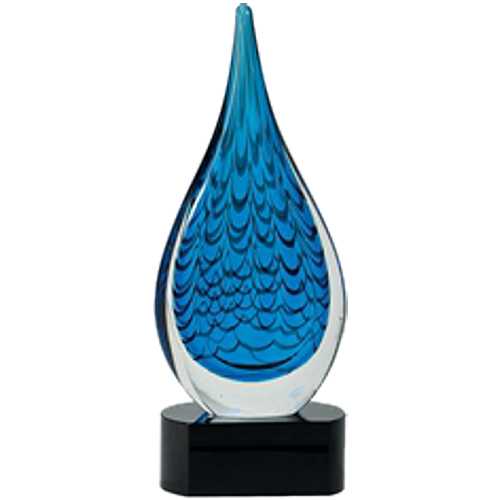 Rain Drop Art Glass Award