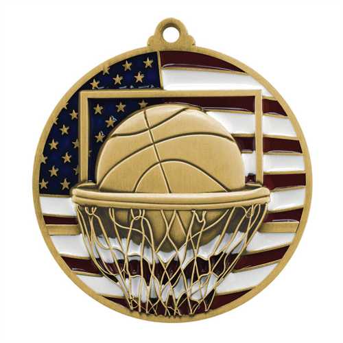 Patriotic Basketball Medals