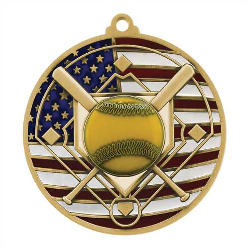 Patriotic Softball Medals