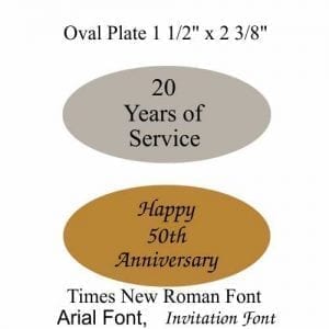 Engraved Oval Plate