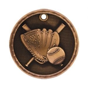 3D Baseball Medals