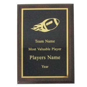 Flame Football Plaques
