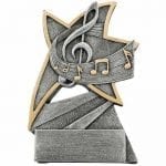 Silver Resin Star Music Trophy