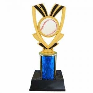 Baseball Trophies with Black Trim and Column