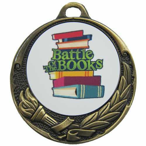 Custom Insert Medal with Wreath and Torch