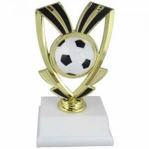 Soccer Trophies with Black Trim