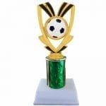 Soccer Trophies with Black Trim and Column