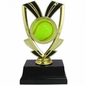 Softball Trophies with Black Trim