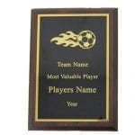 Flame Soccer Plaques