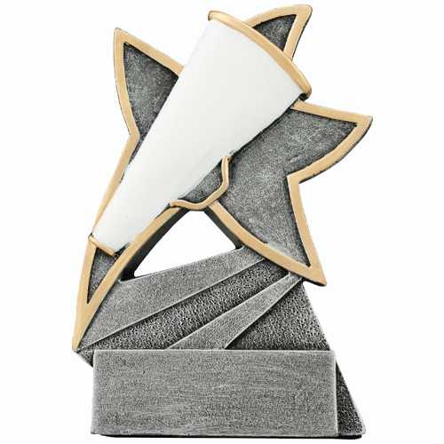 Silver Resin Star Cheer Leading Trophy