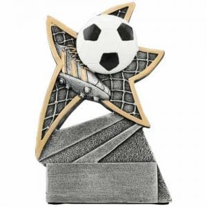 Silver Resin Star Soccer Trophy