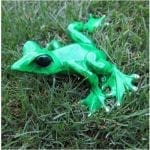 Alysa Bronze Frog Figure Green