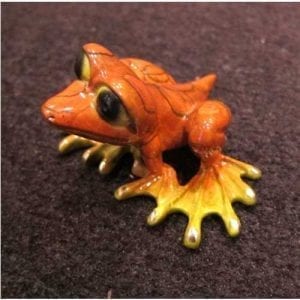 Collectible Frog Figure Orange Dezerae