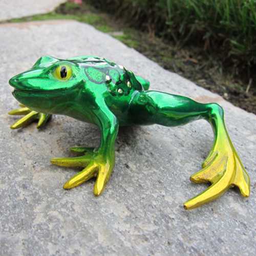 Frog Sculpture Bumpy Lemon Lime