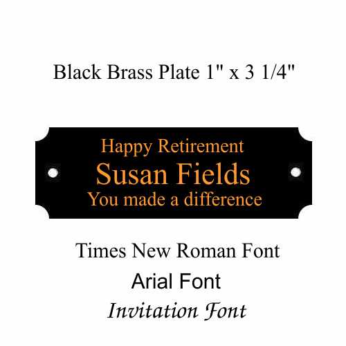 Customized Black Brass Plate